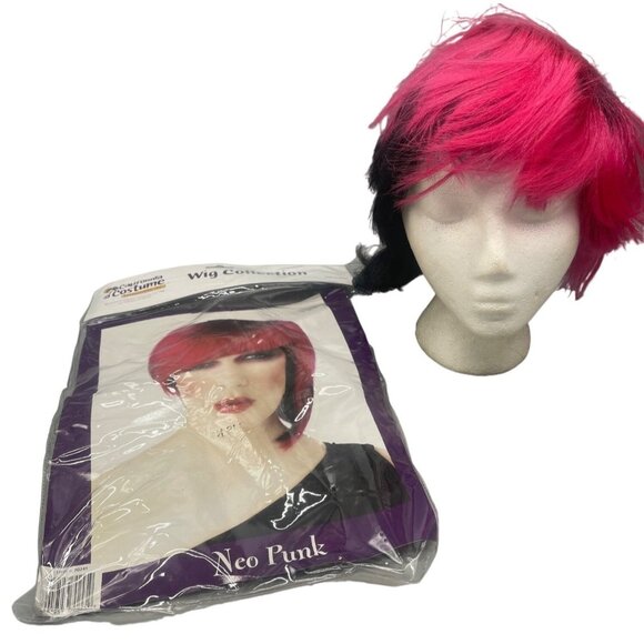 california costume wig collection Halloween neo punk short black one size READ - Picture 1 of 7